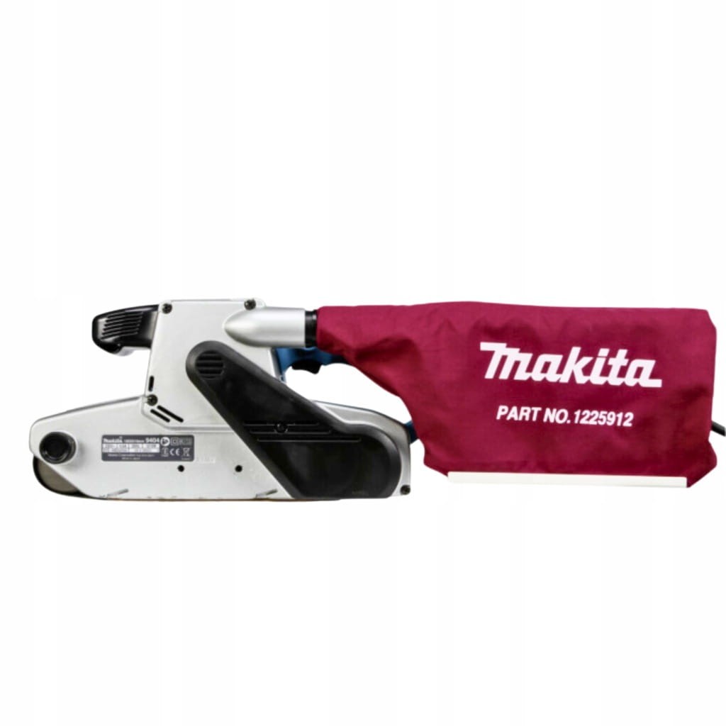 Druga strona szlifierki Makita 9404J - widoczny mechanizm napędu taśmy