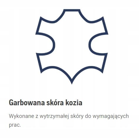 Piktogram informujący o wykonaniu z garbowanej skóry koziej
