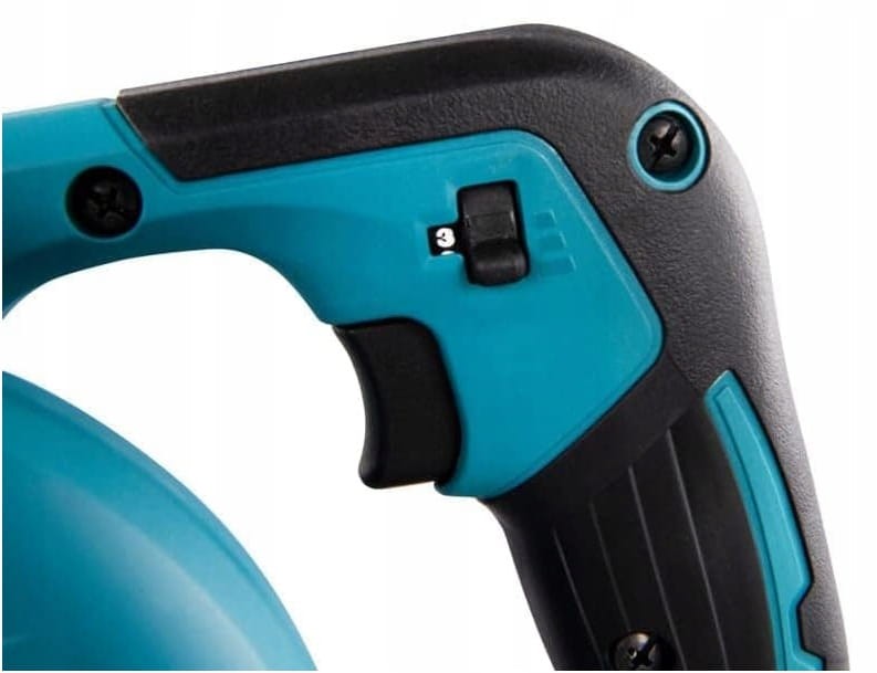 Zbliżenie na ergonomiczny uchwyt i spust z regulacją obrotów w DUB185Z