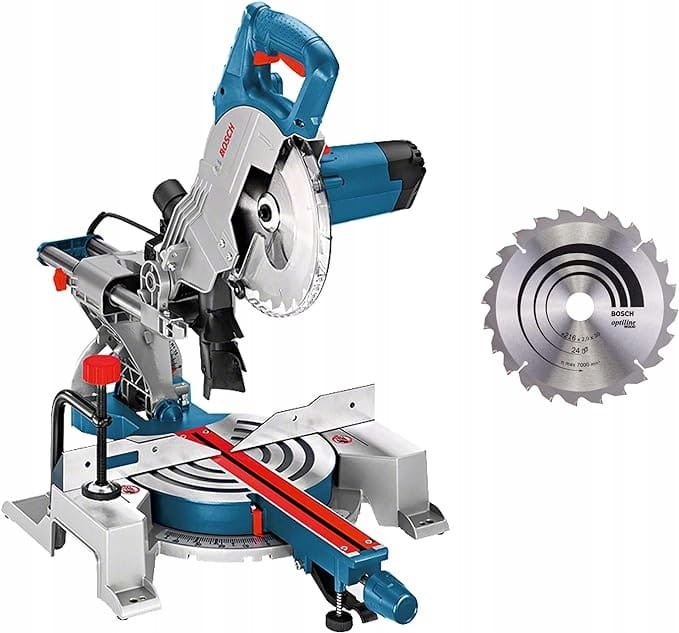 Ukośnica Bosch GCM 80 SJ z tarczą Optiline Wood 216mm - zestaw