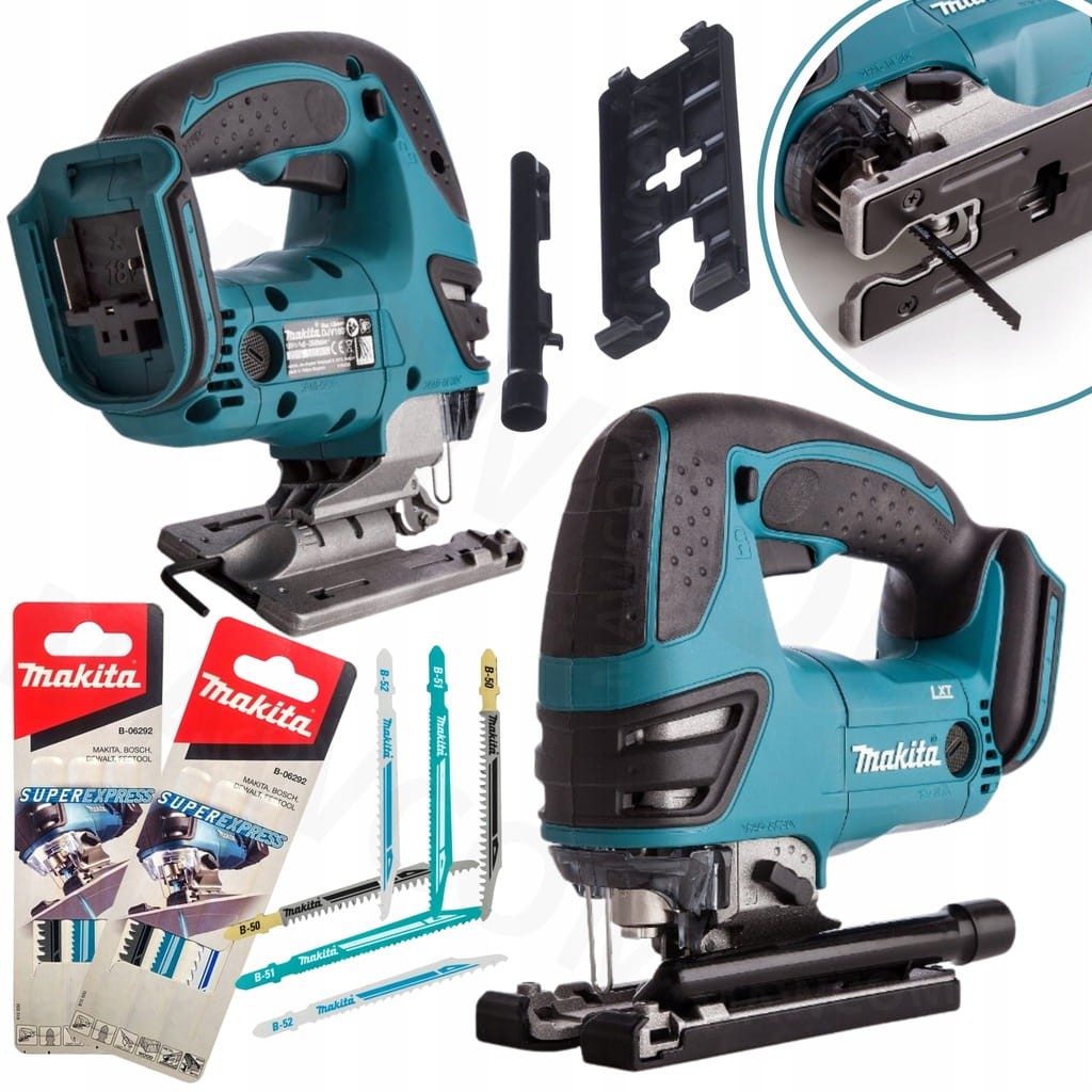 Zestaw Makita DJV180ZJ - wyrzynarka aku 18V, walizka Makpac, brzeszczoty, akcesoria