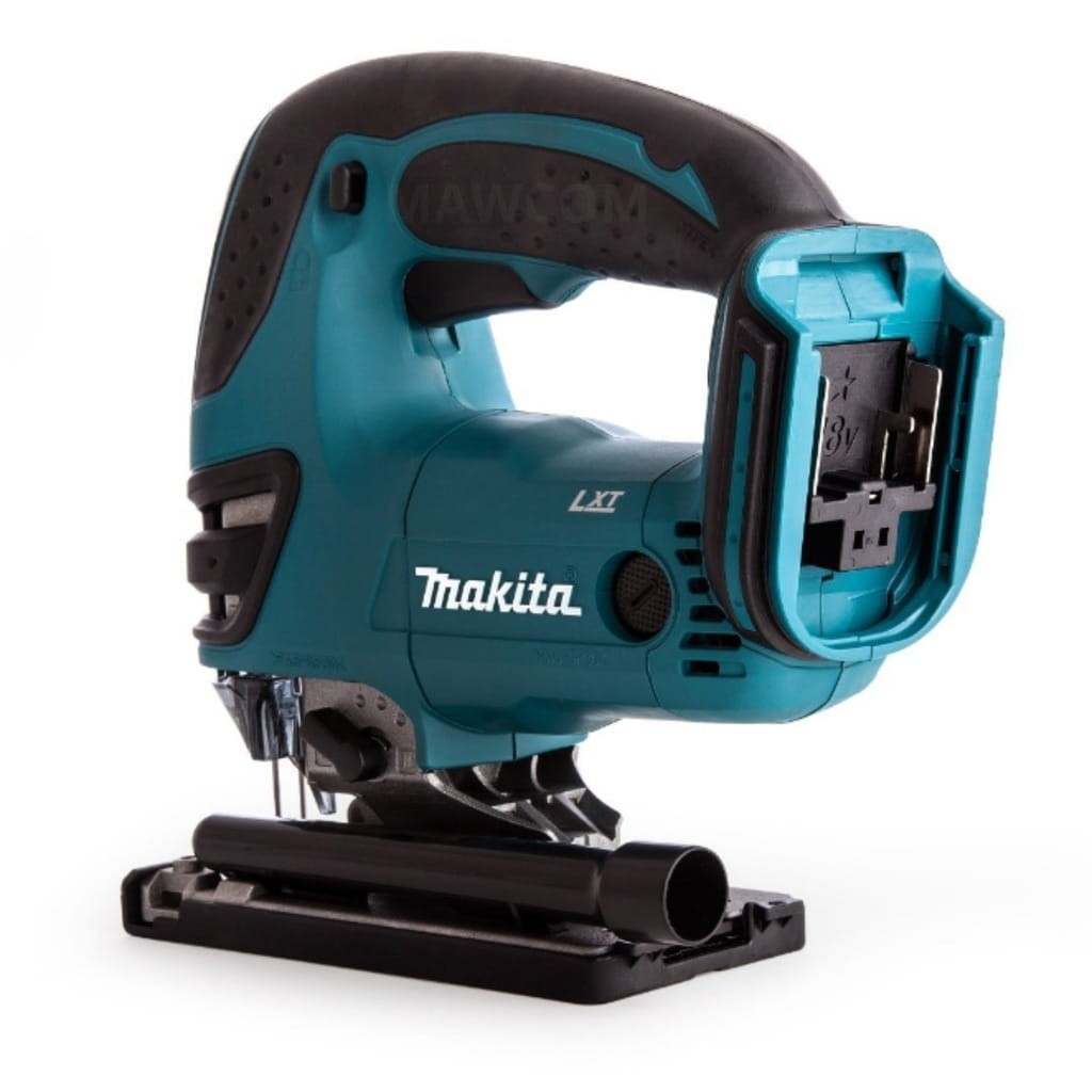 Makita DJV180Z - widok z prawej strony (uchwyt żelazkowy D)
