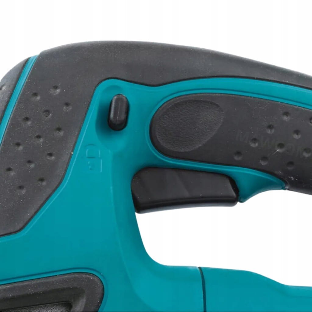 Zbliżenie na ergonomiczny, gumowany uchwyt typu D w DJV180Z