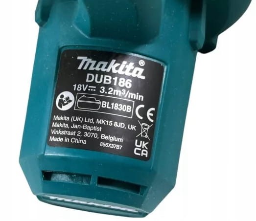 Wlot powietrza i silnik dmuchawy Makita DUB186Z