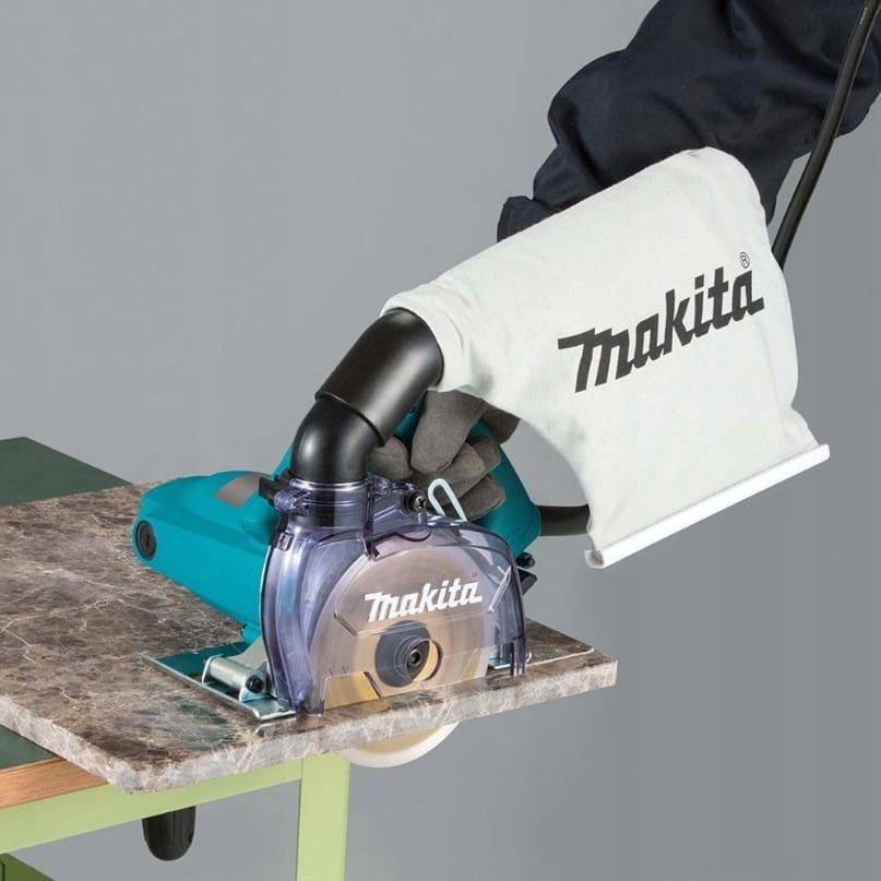 Zastosowanie Makita 4100KB - cięcie płytek na sucho z podłączonym odkurzaczem