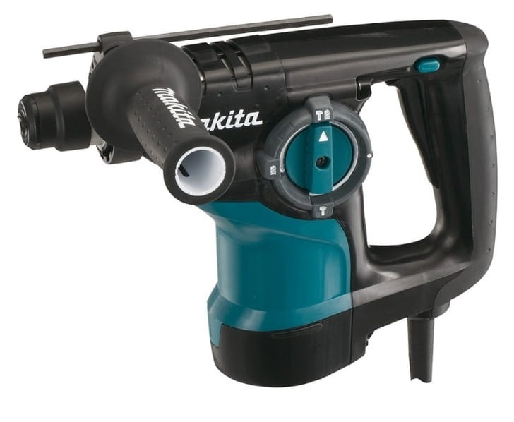 Młot Makita HR2810 z pionowym silnikiem - ujęcie z perspektywy