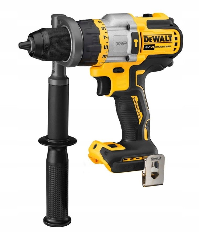 dewalt dcd999nt widok z lewej z uchwytem bocznym