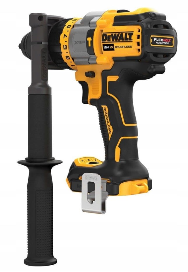 dewalt dcd999nt ujęcie frontowe z rękojeścią boczną