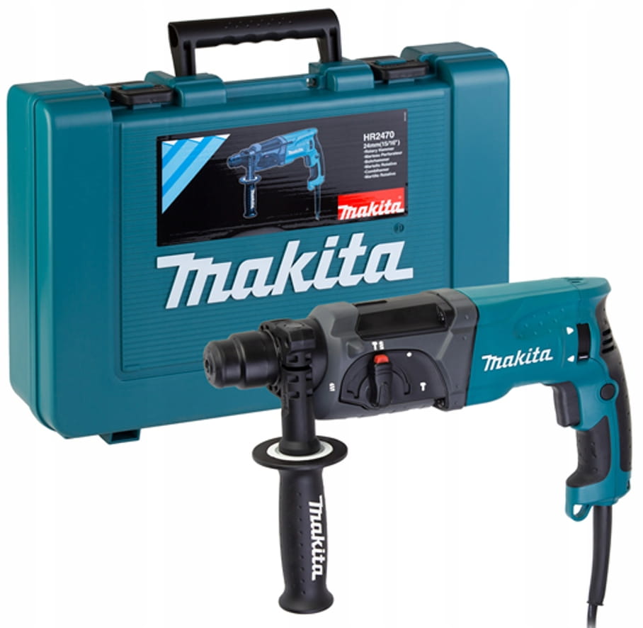 Młotowiertarka Makita HR2470 SDS Plus 780 W 3 funkyjna Walizka