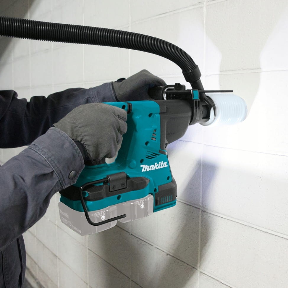 makita dhr280z wiercenie w płytkach z uchwytem bocznym