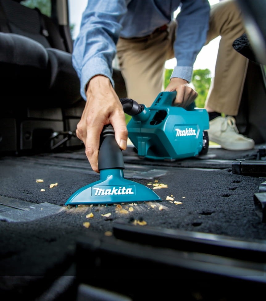 makita dcl184z czyszczenie siedzeń samochodu