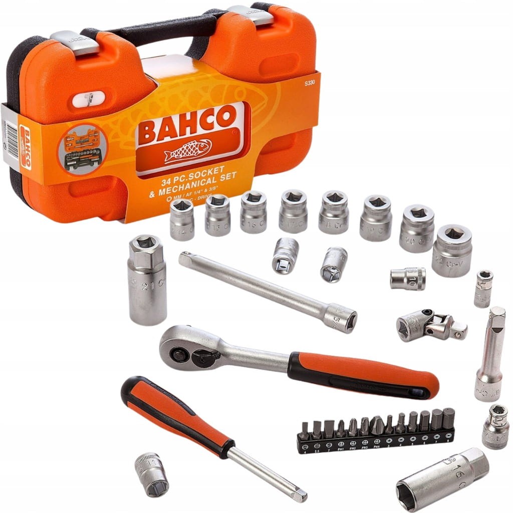 BAHCO S330 ZESTAW NARZĘDZI 34 szt. 1/4'' i 3/8''