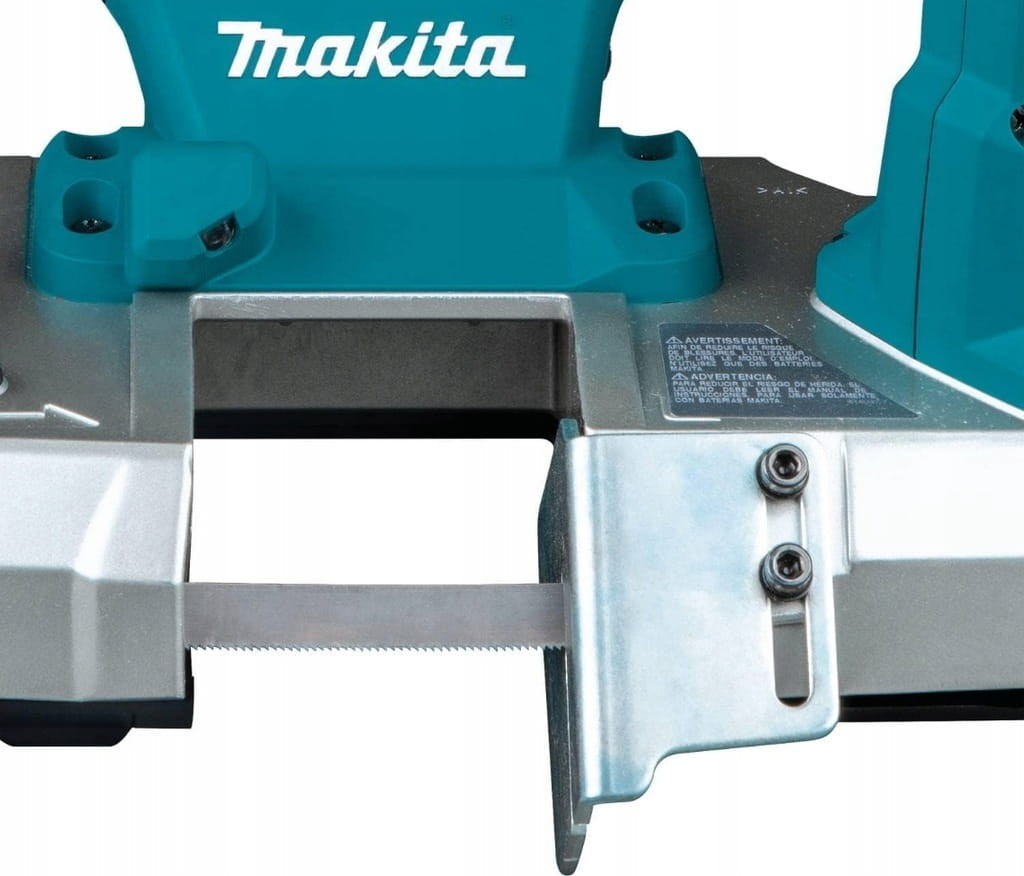 Makita DPB182Z prowadzenie taśmy i rolki zbliżenie