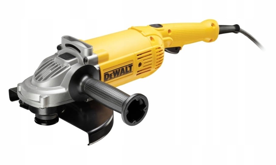 DeWalt DWE490 widok boczny z przewodem i osłoną