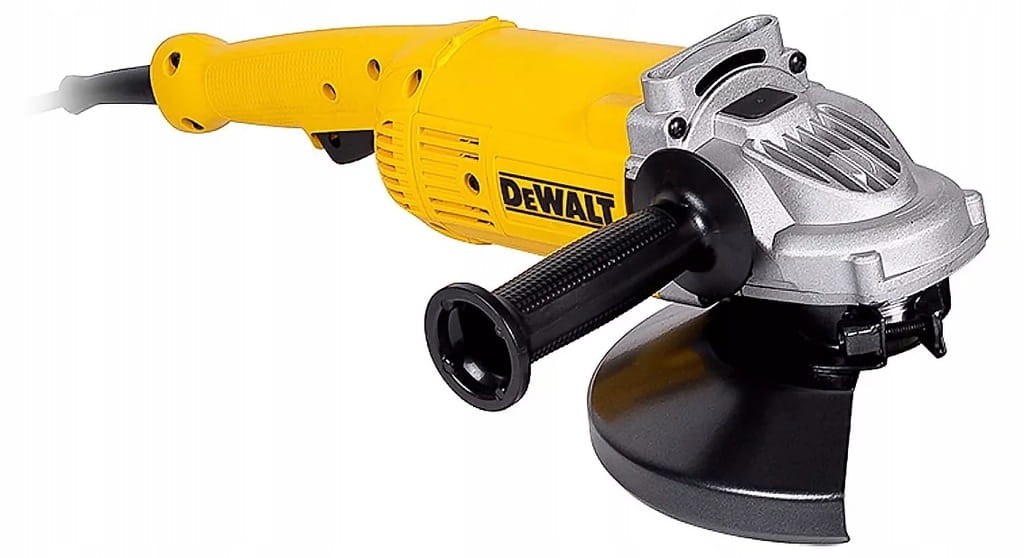 DeWalt DWE490 ujęcie z góry – głowica i rękojeść