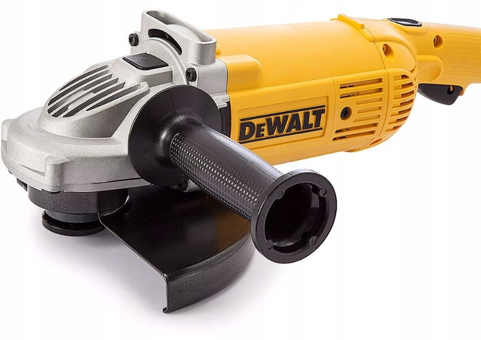 DeWalt DWE490 zbliżenie głowicy i wrzeciona M14