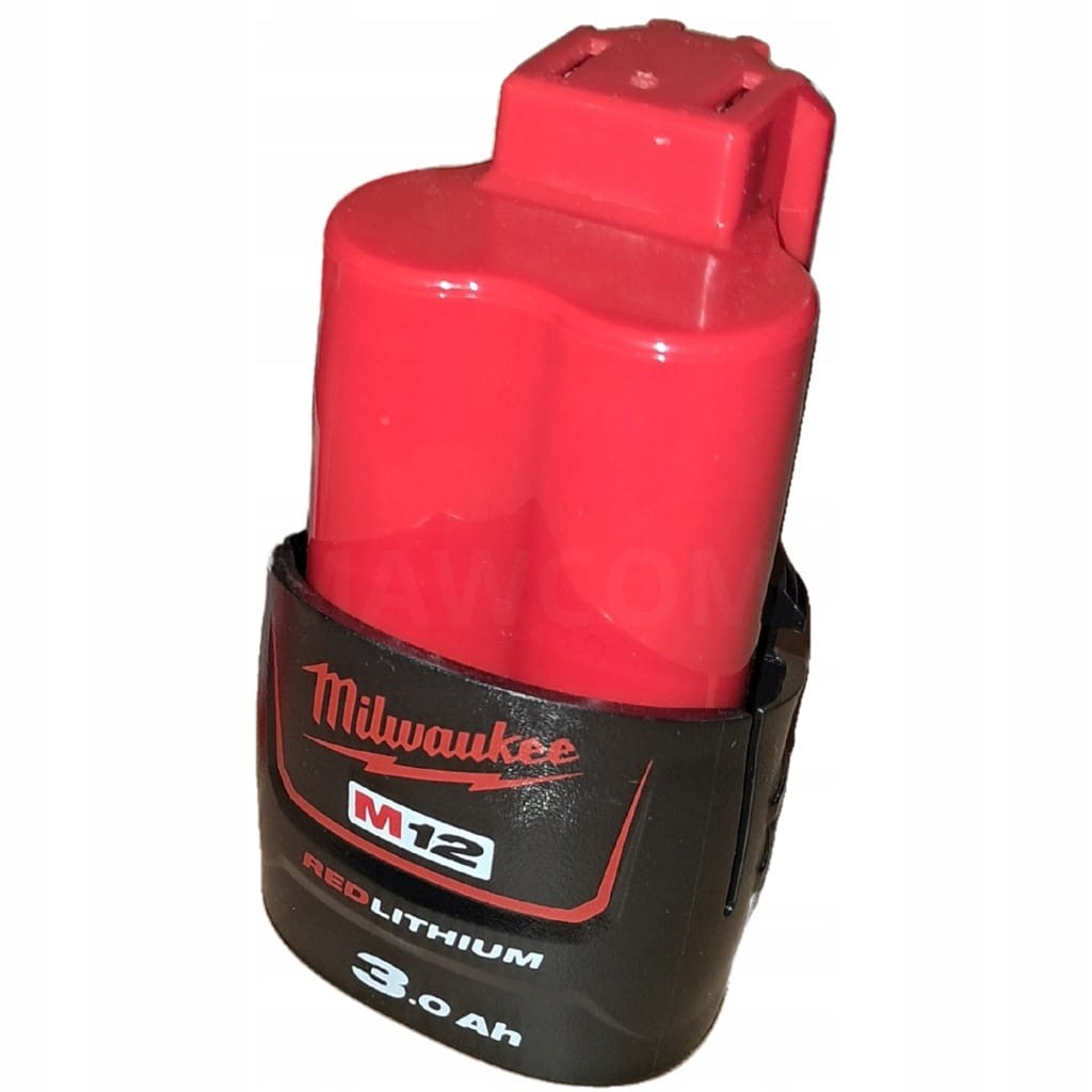 Oryginalny akumulator Milwaukee M12 B3 3.0Ah Li-Ion - widok frontowy