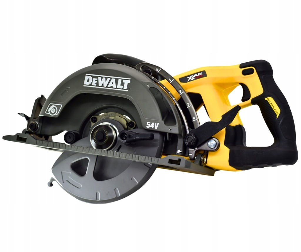 Pilarka worm drive DeWalt DCS577N profil boczny