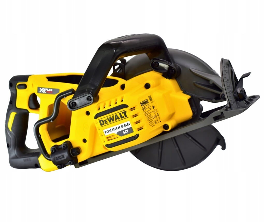 Silnik bezszczotkowy 54V pilarki DeWalt DCS577N widok z prawej