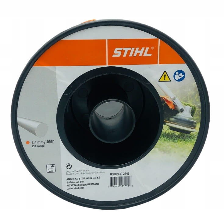 Widok z góry na szpulę żyłki Stihl 261 metrów