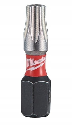 Bit udarowy Milwaukee Shockwave 25mm - widoczna czerwona strefa skrętna
