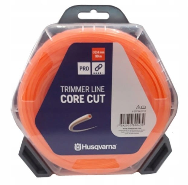 Żyłka tnąca Husqvarna Core Cut 2.4mm 90m w opakowaniu - widok front