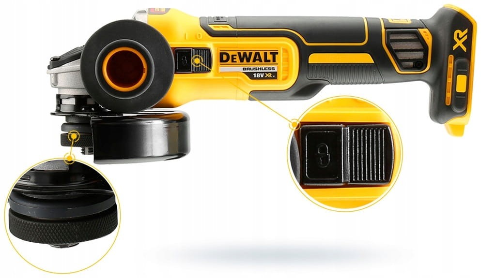 Zbliżenie na ikonę E-Clutch i Brake - systemy bezpieczeństwa DeWalt