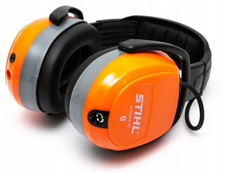 Prawa słuchawka Stihl Dynamic BT - pomarańczowa obudowa z elektroniką