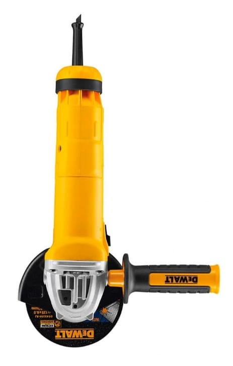 Widok z góry na korpus szlifierki DeWalt - ergonomiczny kształt