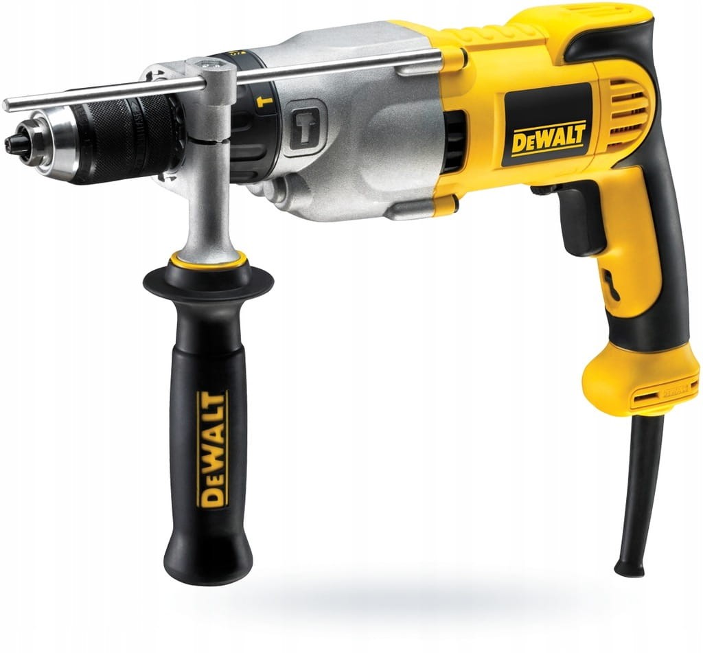 Profil boczny wiertarki DeWalt DWD524 - widoczny metalowy korpus przekładni