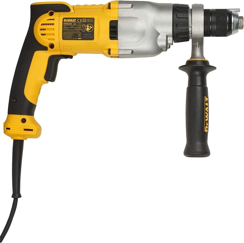 Wiertarka udarowa DeWalt DWD524KS w pozycji pionowej