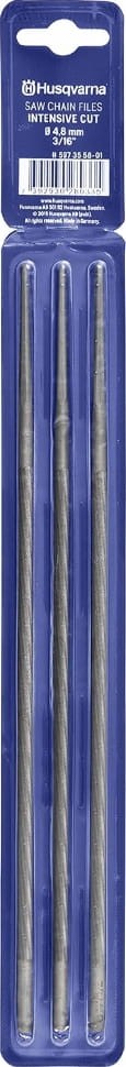 Opakowanie pilników Husqvarna 4.8mm Intensive Cut - 3 sztuki w blistrze