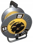 Przedłużacz Bębnowy Budowlany Stanley 25m (3x1,5mm / Guma / IP44 / Metalowy stelaż)