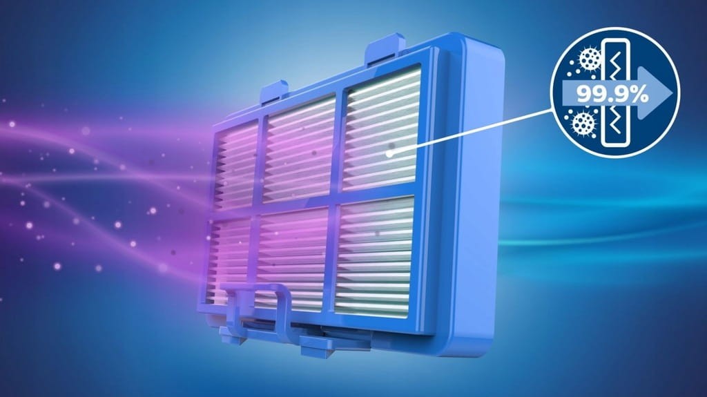 System filtracji Allergy H13 w odkurzaczu Philips - czyste powietrze