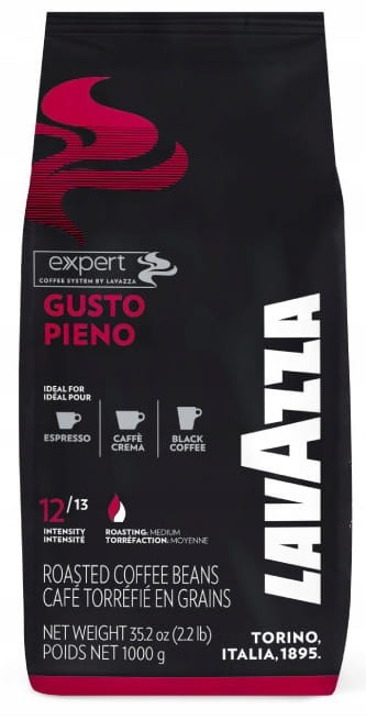 Tylna etykieta kawy Lavazza Expert - mieszanka Arabiki i Robusty