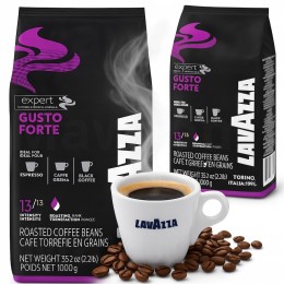 Kawa Ziarnista Lavazza Expert Gusto Forte 1kg (100% Robusta / Ciemno Palona / Vending)