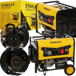 Agregat Prądotwórczy Trójfazowy Stanley SG7500 7.5 kW (Rozruch Elektryczny / AVR / Koła)