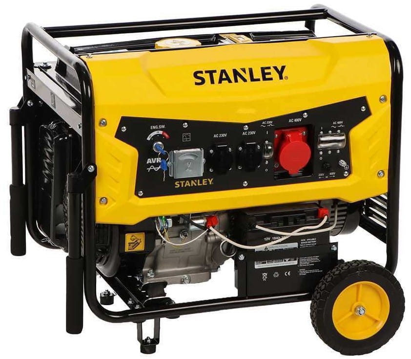 Panel sterowania agregatu Stanley - gniazda 400V i 230V oraz stacyjka
