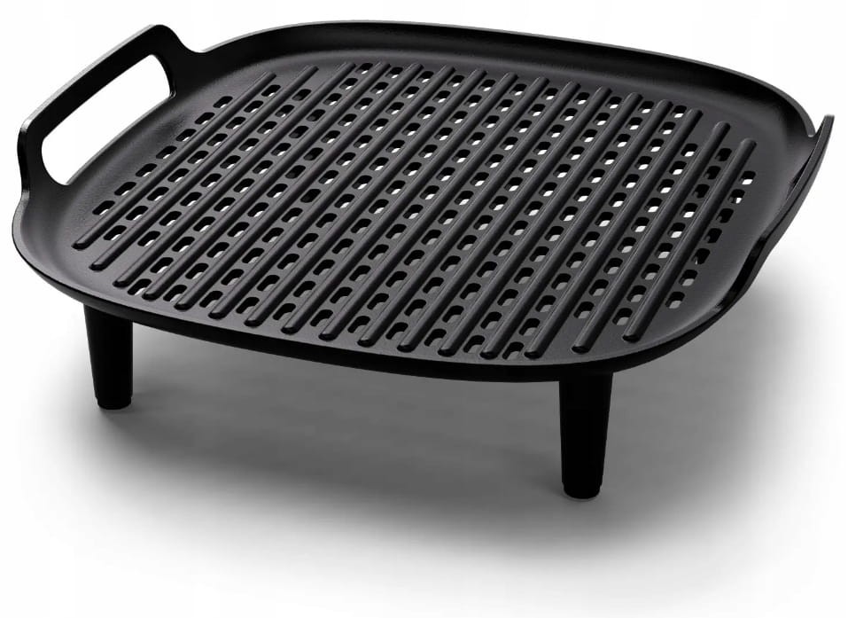 Czarna płyta grillowa non-stick do Philips Ovi XL - widoczne nóżki