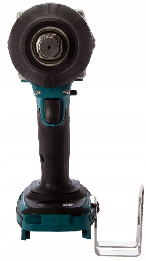 Widok z przodu na kowadełko 3/4 cala i diody LED w Makita DTW1001