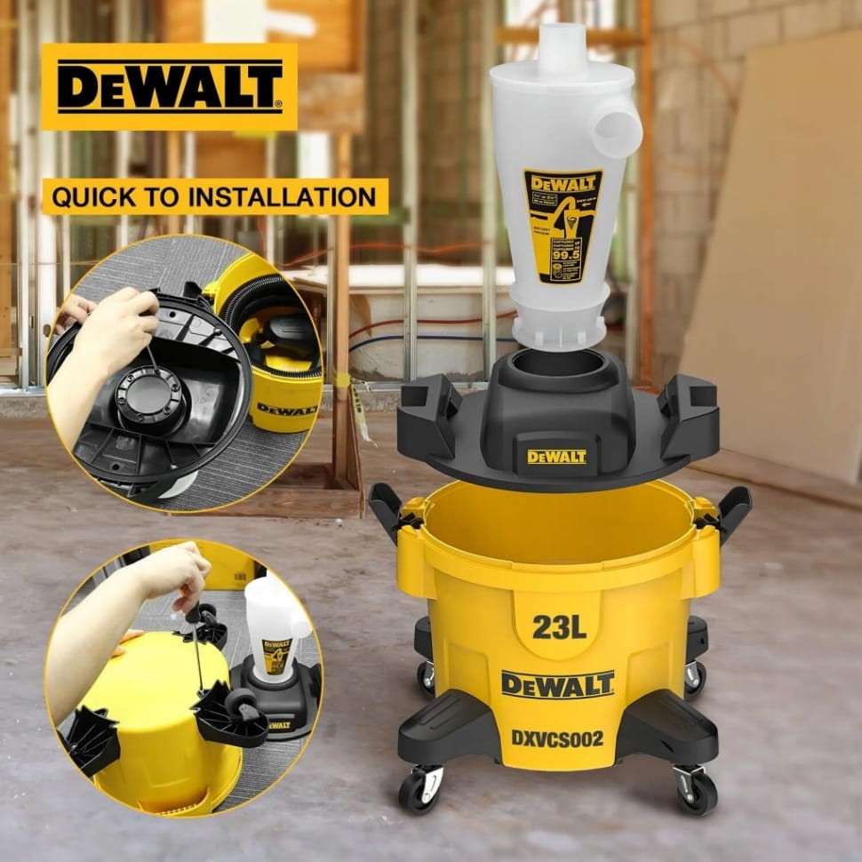 Separator Cyklonowy DeWalt DXVCS002 Do Odkurzacza Przemysłowego Mokro-Sucho