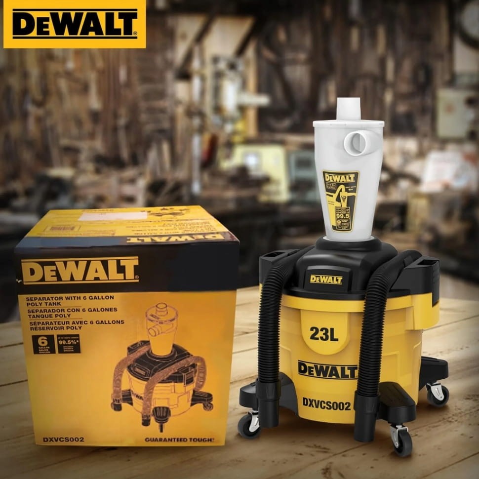Oryginalne opakowanie kartonowe separatora DeWalt DXVCS002 23L