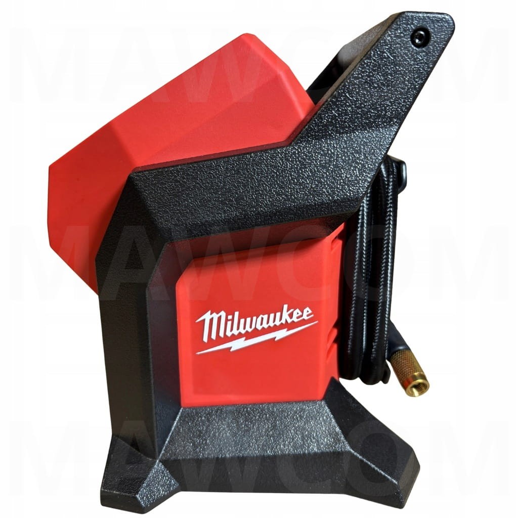 Profil boczny kompaktowego inflatora Milwaukee M12 - stabilna podstawa