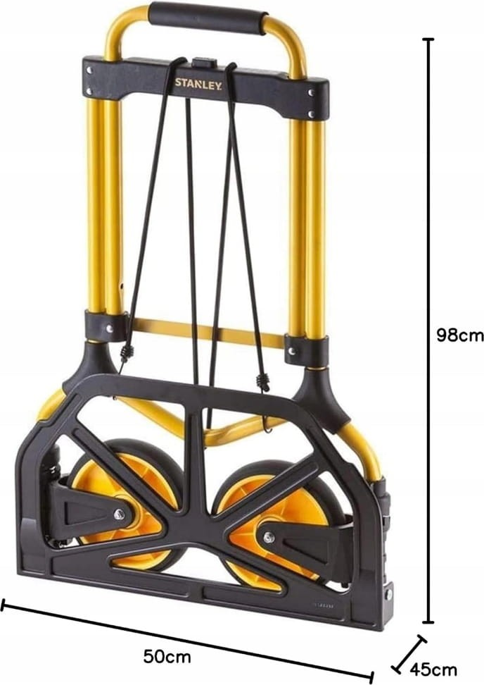 Wymiary wózka Stanley FT580 wysokość i szerokość platformy