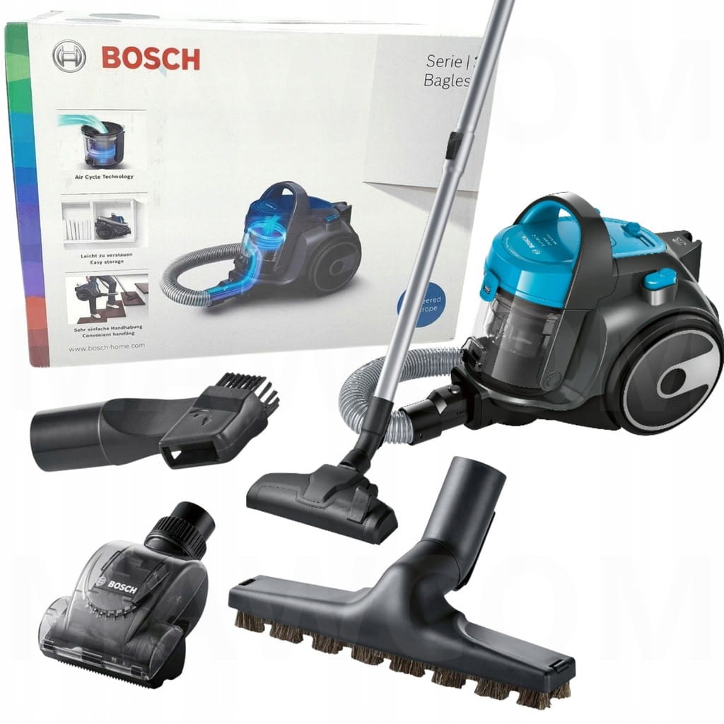 Zestaw odkurzacz Bosch BGS05X240 z pudełkiem i akcesoriami