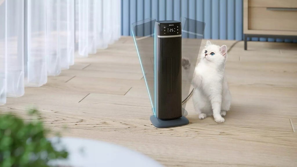 Bezpieczny grzejnik dla zwierząt Philips CX5120 w salonie