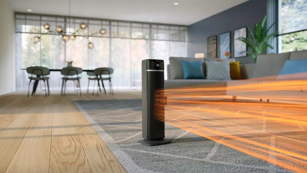 Ogrzewanie salonu termowentylatorem Philips oscylacja