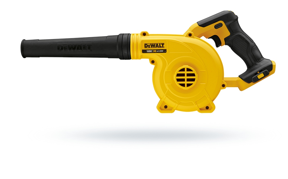 Kompaktowa dmuchawa warsztatowa DeWALT DCV100 profil boczny