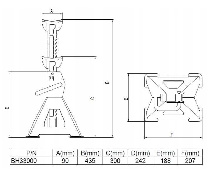 KOBYŁKI PODPÓRKI PODSTAWKI SAMOCHODOWE 2 SZT. 3000KG BAHCO BH33000