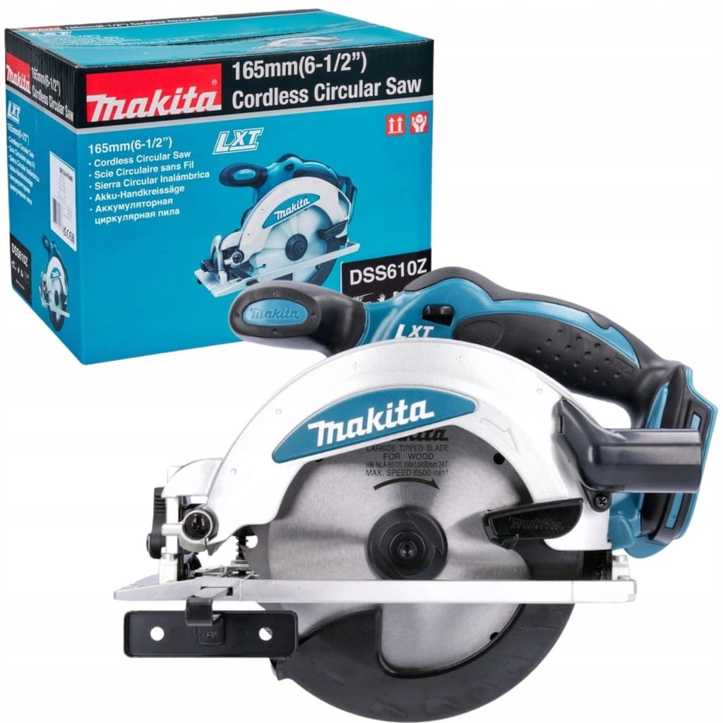 Zestaw Makita DSS610Z pilarka tarczowa 18V w pudełku kartonowym